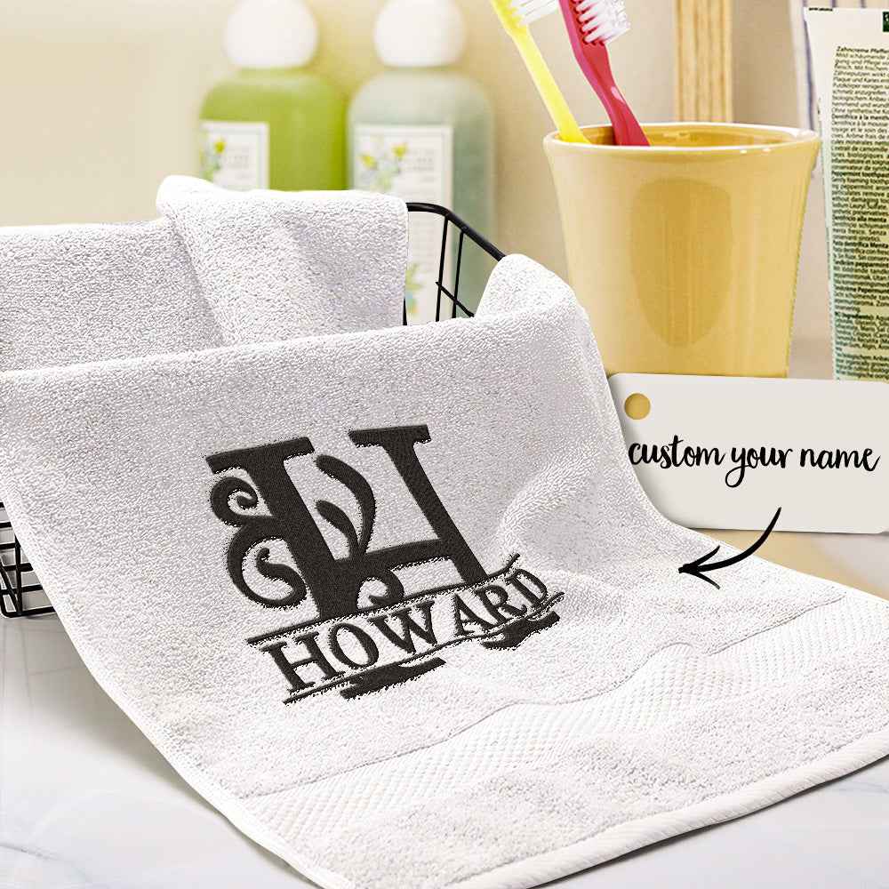 Custom Embroidered Towels Personalized Monogrammed and Name Towel