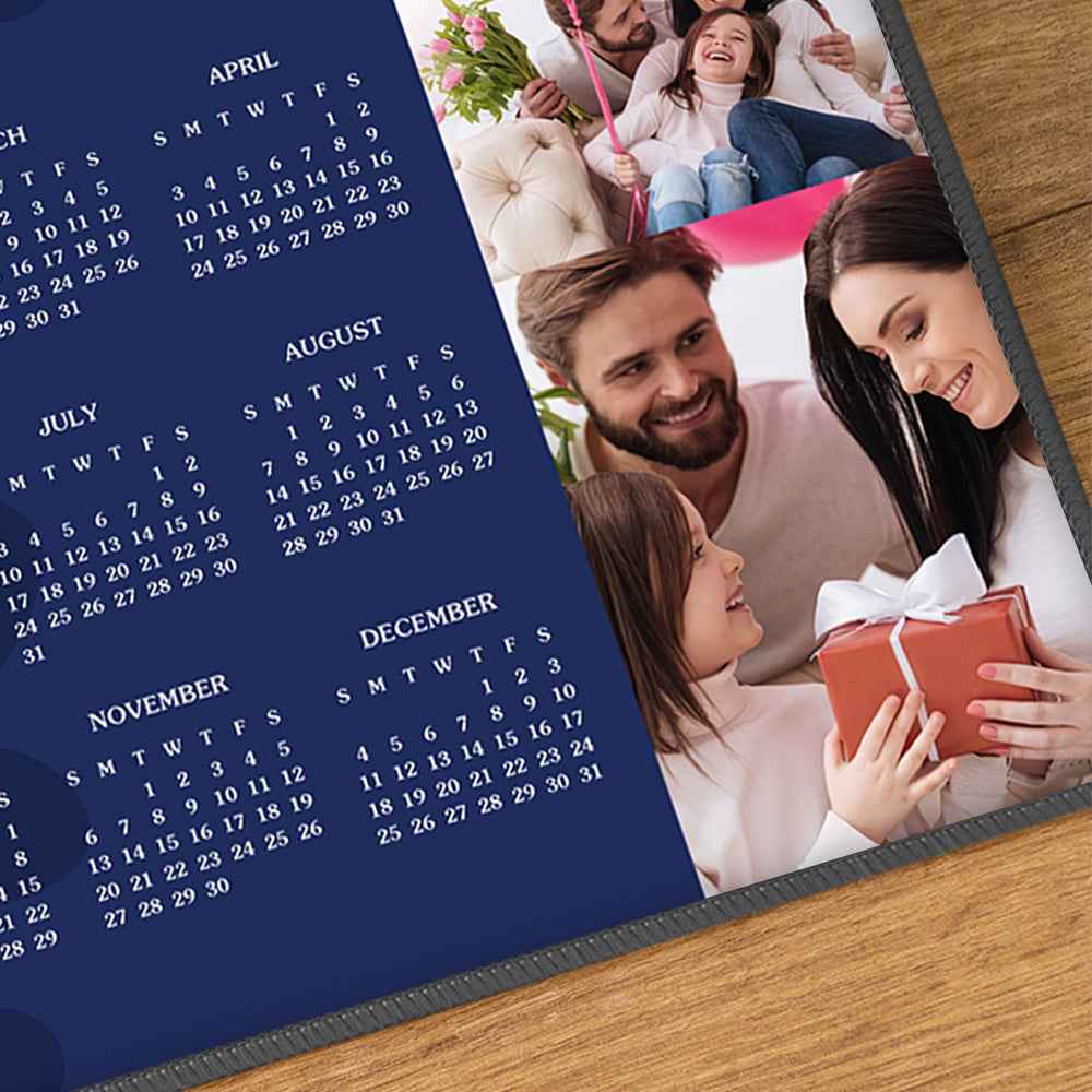 Custom Photo Mouse Pad Personalized 2022 Calendar Desk Mouse Mat