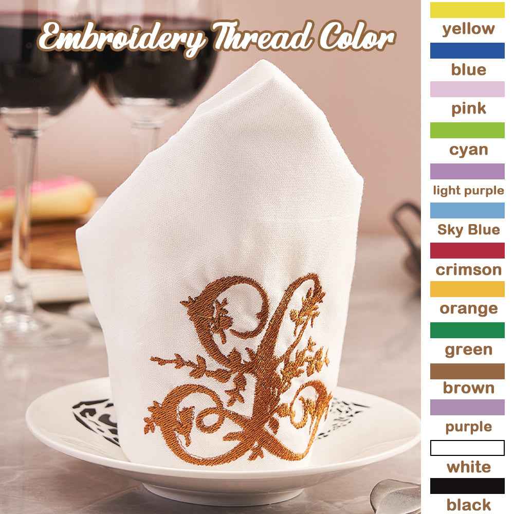 Personalized Linen Napkin with Embroidered Monogram Napkin Wedding Gift for Her