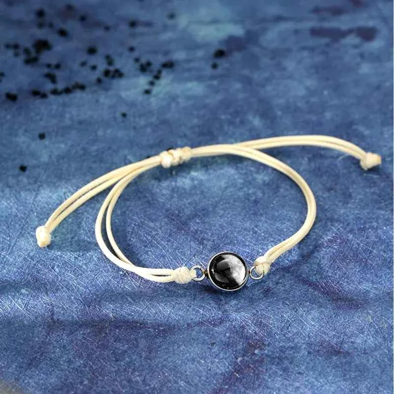 Custom Moon Phase Bracelet Stardust Sand Bracelet Luminous Bracelet Gift for Her