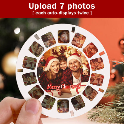 Alternative view of the compact viewfinder photo reel insert, emphasising its 5.5 cm square size and compatibility with standard viewfinder toys.