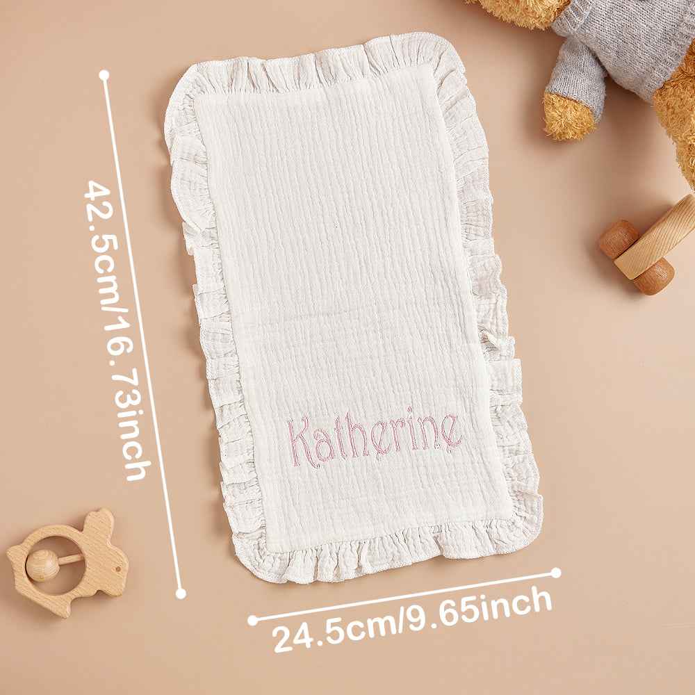 Personalized Baby Soothing Towel Custom Muslin Towel with Embroidered Name Gift for Baby