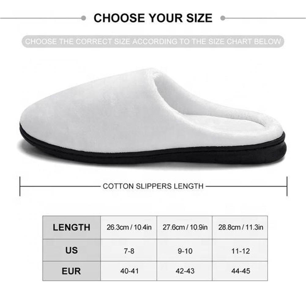 Lifestyle image of custom photo cosy slippers worn indoors, ideal personalised gift for her or him