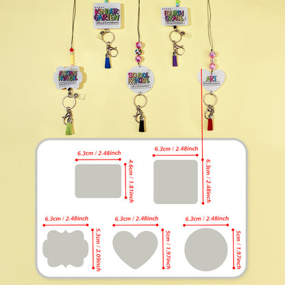 Personalised name element close-up on acrylic beaded lanyard — custom name detail for teacher lanyard