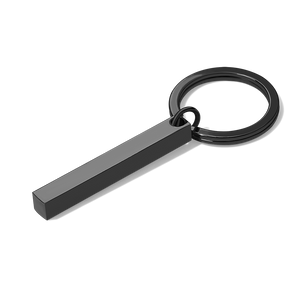 Personalized 3D Bar Keychain Engraved Music Code Key Chain
