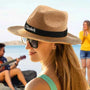 Personalized Straw Fedora Hat Custom Beach Hat Gift for Bridesmaid Friends Family Bachelorette Party