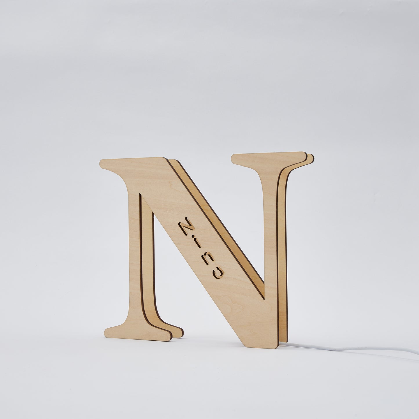 Personalised Wooden Letter Lamp - Custom Name Night Light 19CM - Unique Gift