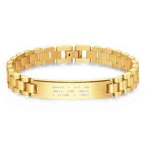 Personalized Engraved Morse Code Men Bracelet Birthday Anniversary Gift for Him