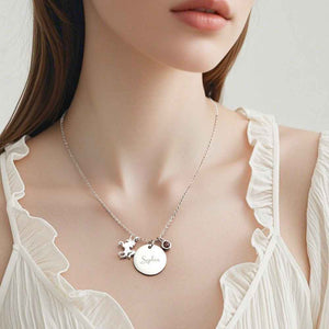 Personalized Unicorn Necklace with Birthstone Name Necklace Birthday Gift for Girls