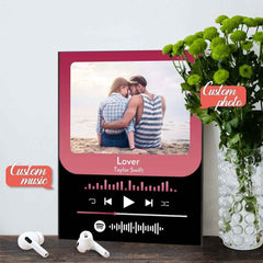 custom Music Photo Glass Plaque Fashion Plaque Home Decor Gift For Him