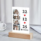 Rear and side view of clear acrylic music plaque and matching personalised keychain – durable, non‑toxic recycled acrylic
