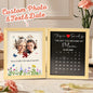 Personalised Mother's Day puzzle photo frame with custom photo and engraved date — premium resin heirloom gift for mum