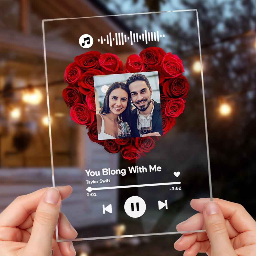 Custom Rose Plauqe  Personalized Night Light Romantic & Sentimental Birthday Gifts For Boyfriend