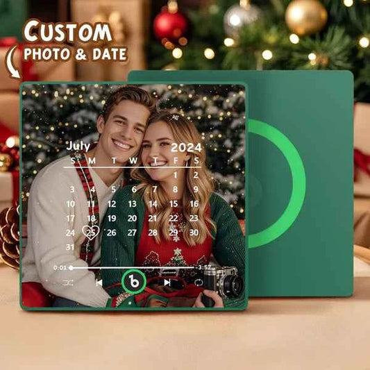 FridgeBeats Framed Custom Music Fridge Magnet New 4.0 Upgrade Colorful Frame Personalized Calendar Fridge Magnet with Photo Wedding Gift