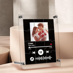 Personalised Photo & Music Puzzle Plaque - Custom Acrylic Gift