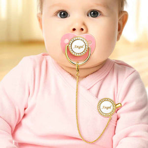 Custom Name Baby Pacifier & Clip Set – Personalized Newborn Gift