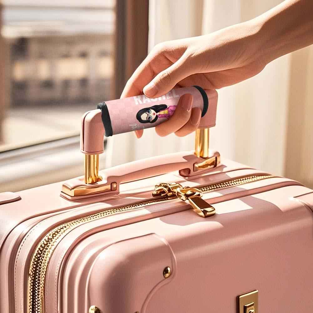 Personalized Cartoon Character Luggage Handle Wraps Travel Accessories Gift for Travel Lovers