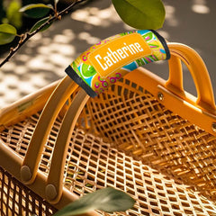 Personalised Luggage Handle Wrap - Custom Neoprene Travel Tag Gift