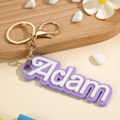 Personalised backpack name tags in assorted colours arranged to show choice variety ideal as engraved gifts