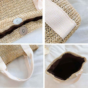 Personalized Beach Straw Bags Custom Tote Bag Bridal Shower Bag Wedding Gift for Bridesmaid Bride