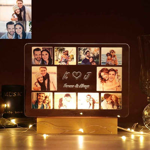 Custom Commemorative Collage Photo Light Personalized Gift For Her