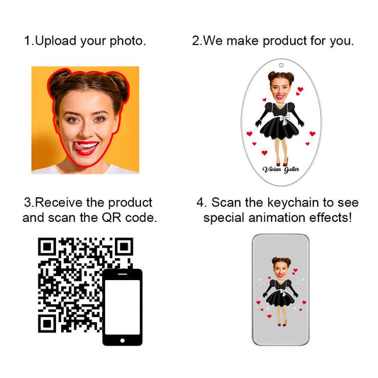 Personalised Photo Keyring for Couples — AR View