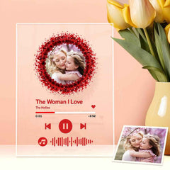 Custom Photo Can't Stop Love Scannable Music Code Music Plaque Night Light Personalized Acrylic Photo Gift For Mom