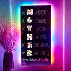 Personalized Photo Mirror Light Amazing Mother's Mirror Lamp Mother's Day Gifts for Mom