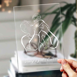 Daddy's Girl Desk Lamp Personalized Name Night Light Father's Day Gift