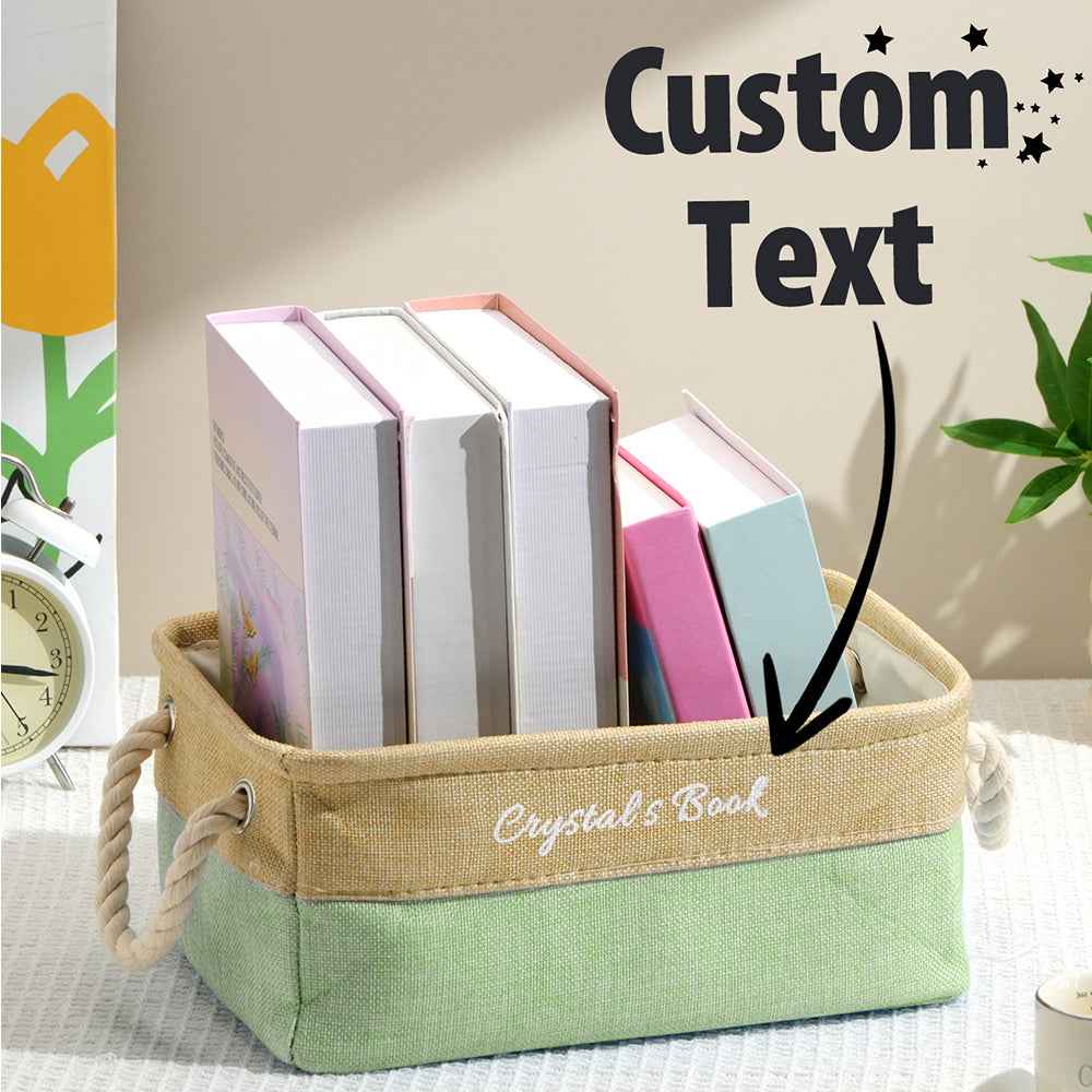 Personalized Name Foldable Script Book Organizer Birthday Gift for Book Lovers