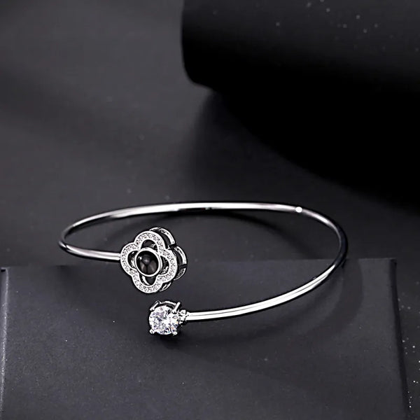 Personalised Photo Projection Bracelet | Engraved Heart Jewellery Gift