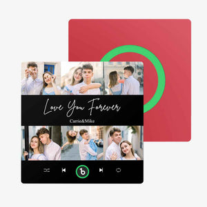 FridgeBeats Frameless Custom Photos Text Music Fridge Magnet Special for Valentine's Day New 4.0 Upgrade Colorful Album Sticker