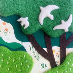 Handcrafted Felt Decorative Painting - Personalised Wall Art for Home Décor