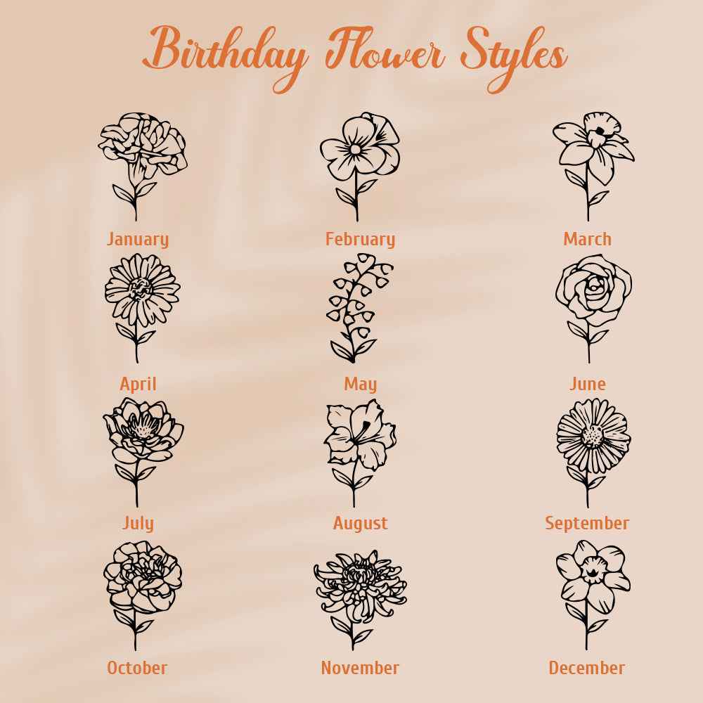 Personalized Birth Flower Clear Tote Bag with Name Birthday Bridesmaid Gift for Her