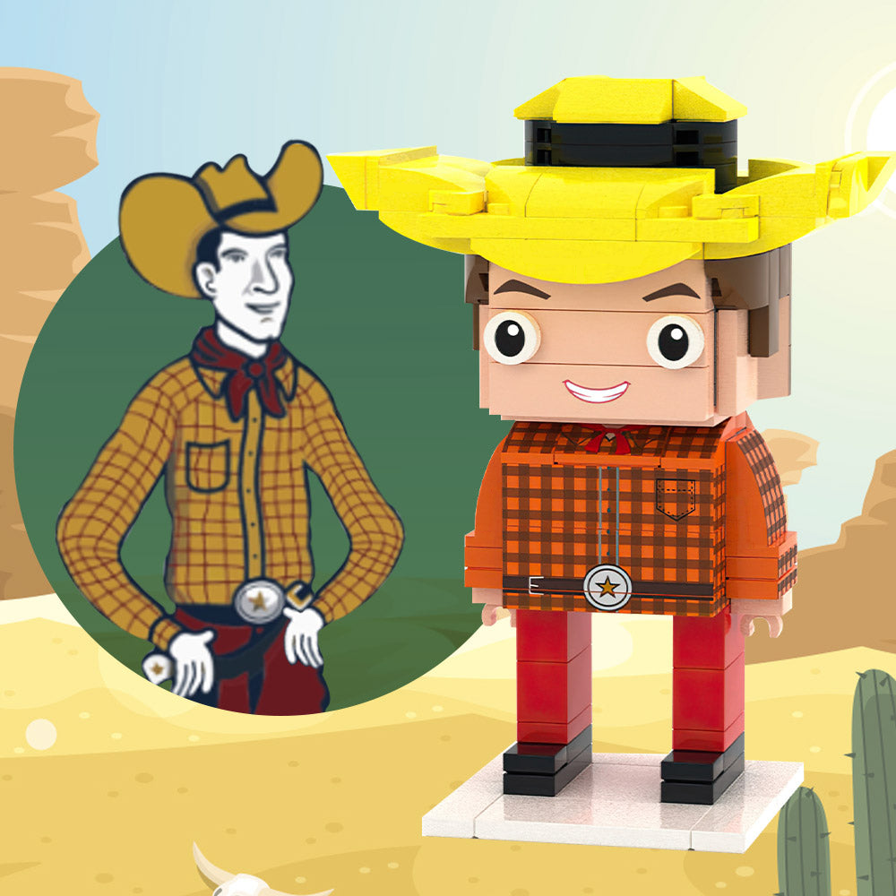 Personalised Building Brick Figure - Custom Full Body 1 Person Lego-Style Model Kit