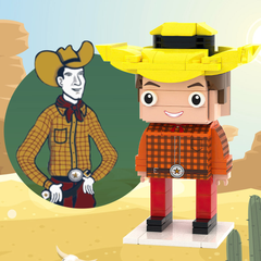 Personalised Building Brick Figure - Custom Full Body 1 Person Lego-Style Model Kit