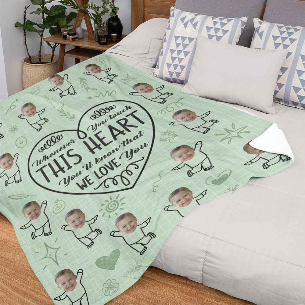 Custom Face Blanket Love You Gifts for Dad