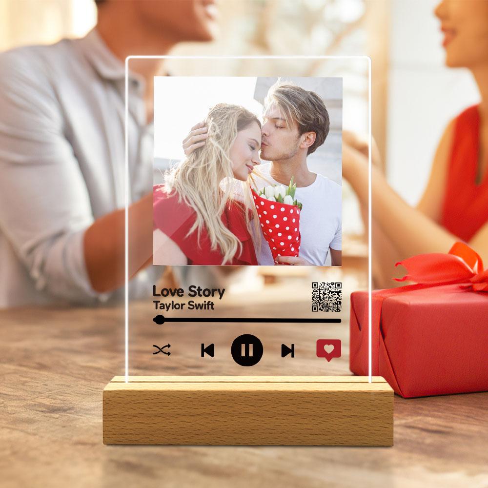 Personalised Video Plaque with QR Code | Custom Video Gift for Her