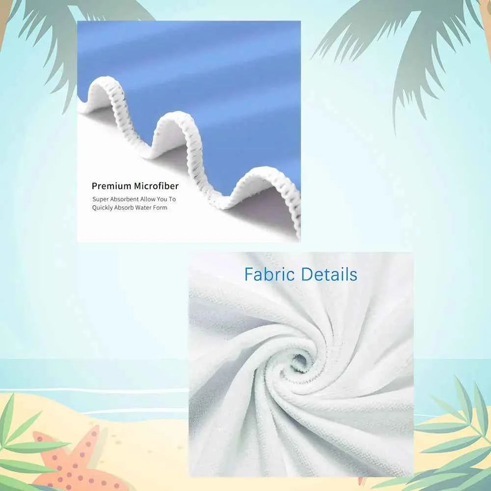 Personalized Watercolor Flower Beach Towel with Name Beach Accessories Gift for Her