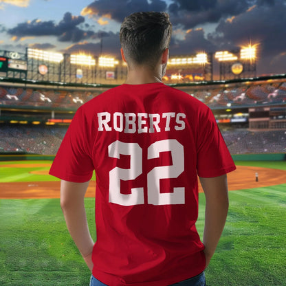 Action shot of youngster in a personalised football T-shirt with custom name and number — great for matchday and training