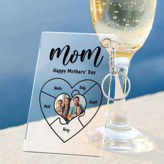 Engraved Spotify name plaque night light with printed photo, personalised engraving and scannable Spotify code – a personalised Spotify art plaque for Mum