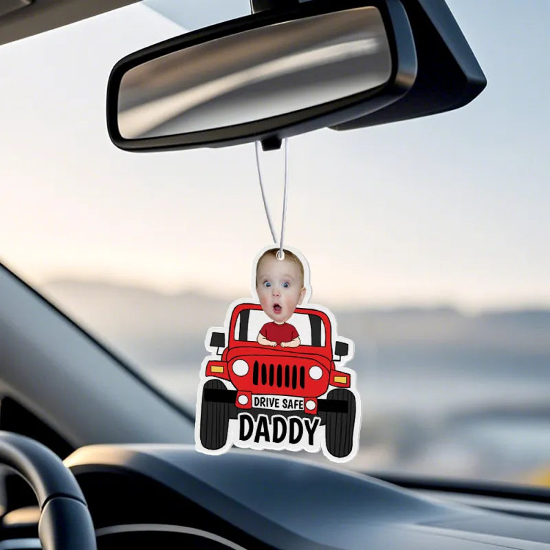 Felt air freshener with personalised message and fragrance options.