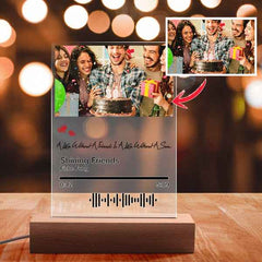 Personalized Photo Acrylic Scannable Code Song Plaque Night Light