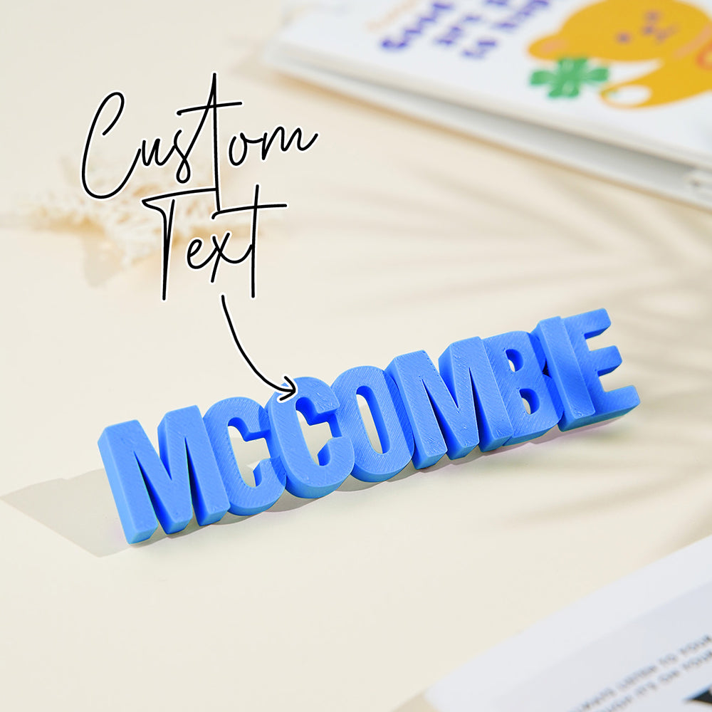 Personalised 3D Printed Text Sign Refrigerator Magnet - Custom Kitchen Decor