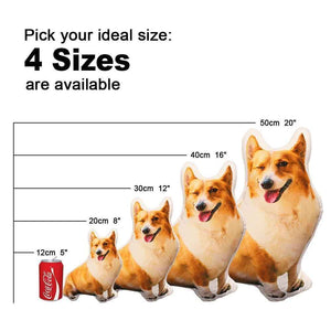 Custom Pet Photo Pillow, Custom Pet Face Pillow, 3D Portrait Pillow