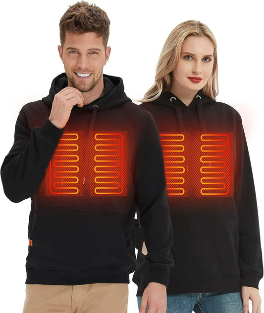 Heated Hoodie for Men & Women — Unisex Electric Thermal Sweatshirt