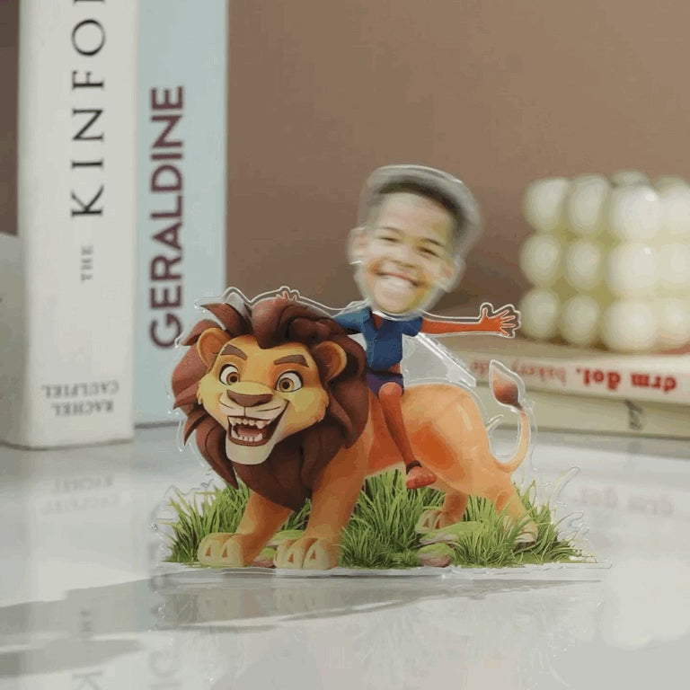 Personalised Face Kids & Animal Shaking Head Standee - Fun Acrylic Photo Gift