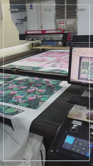 Close‑up of print detail on a Custom Pet Face Hawaiian shirt showing edge‑to‑edge pet photo reproduction and fabric texture — quality inspection for personalised gifts
