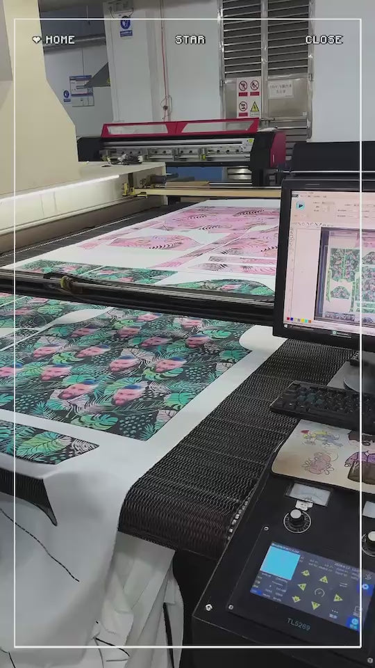 Close‑up of print detail on a Custom Pet Face Hawaiian shirt showing edge‑to‑edge pet photo reproduction and fabric texture — quality inspection for personalised gifts