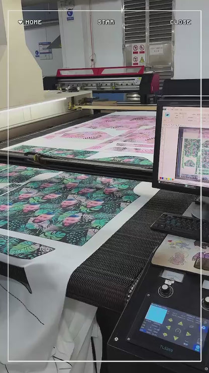 Close‑up of print detail on a Custom Pet Face Hawaiian shirt showing edge‑to‑edge pet photo reproduction and fabric texture — quality inspection for personalised gifts
